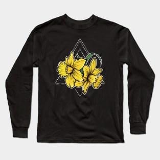 Daffodil Triangle Diamond Flora Long Sleeve T-Shirt